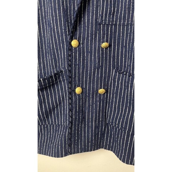 RES IPSA TEXTURED WOVEN DOUBLE BREASTED JACKET L - Picture 2 of 11